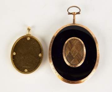Two Early 19th Century Miniature Portraits with Gold Frames