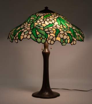 Handel Signed Base and Shade Leaded Table Lamp