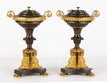 Pair of American Argand Lamps