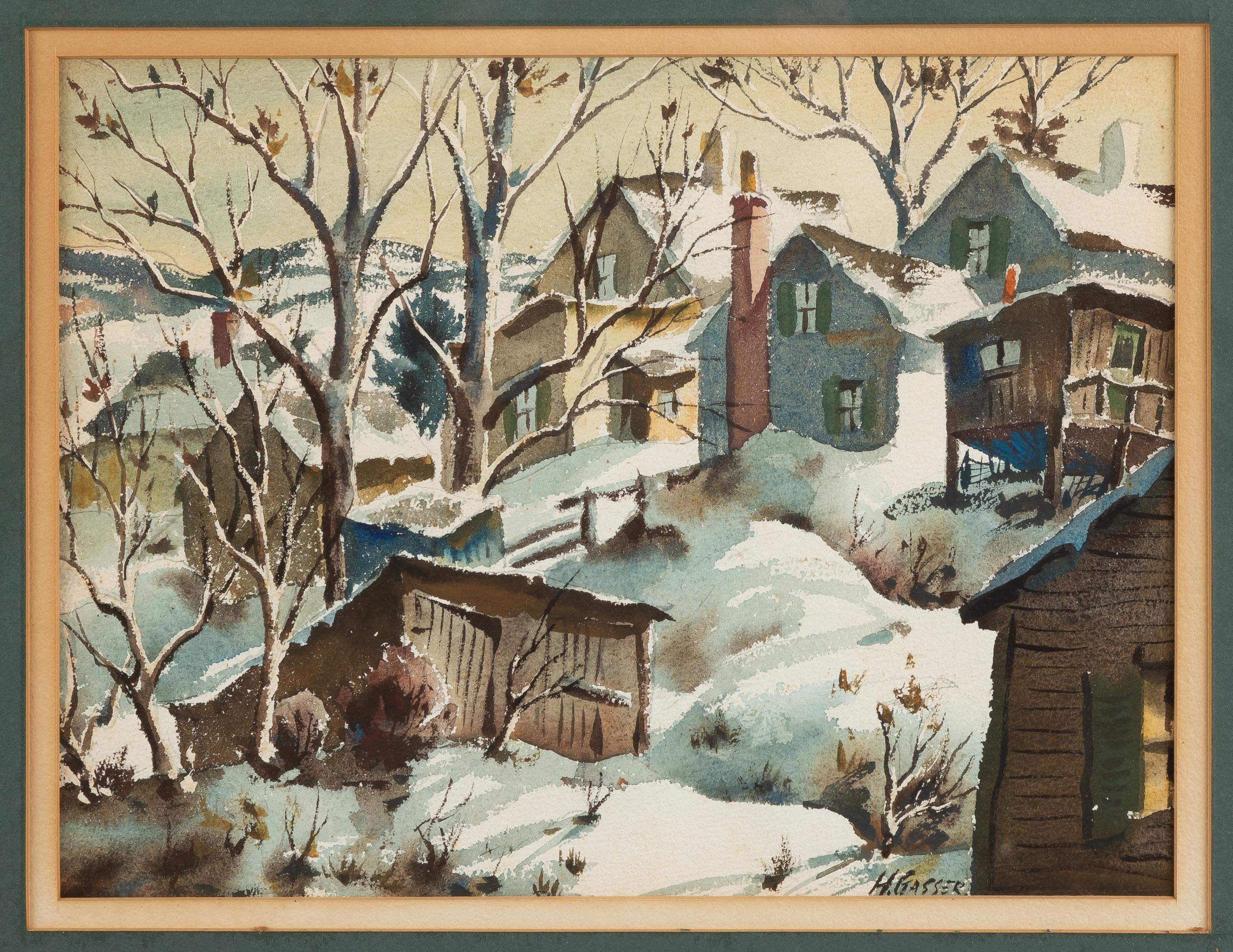 Henry Martin Gasser (American, 19091981) Winter Scene Cottone Auctions