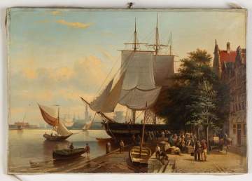 European Harbor Scene