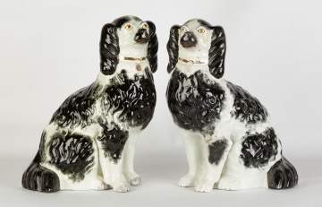 Large Pair Staffordshire Dogs