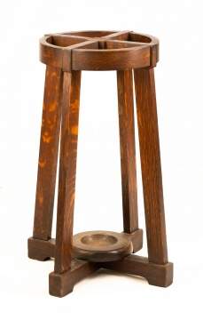 Arts and Crafts Oak Cane Stand