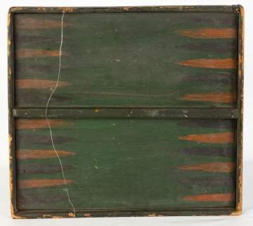 19th Century Painted Checkerboard and Backgammon