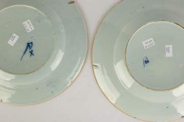 Two Early Delft Hand Painted Plates