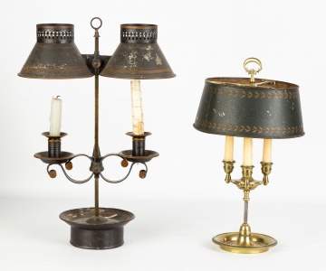 Early 19th Century Candle Lamps 