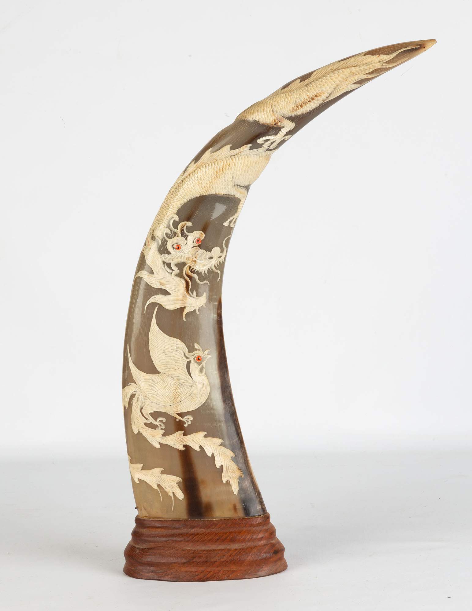 Japanese Carved Horn Cottone Auctions