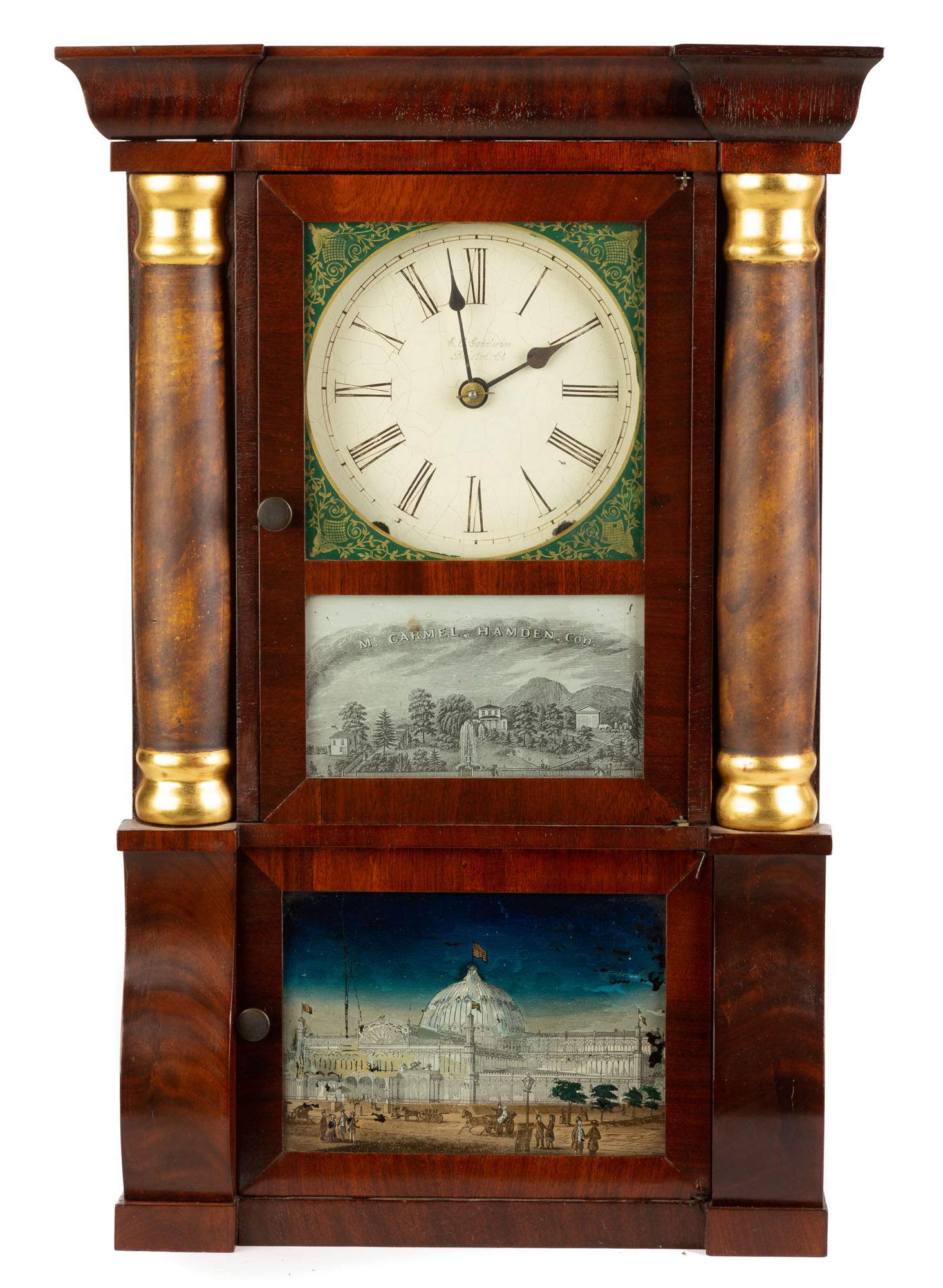 Miniature E.O. Goodwin Column and Cornice Shelf Clock | Cottone Auctions