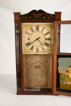 Isaac Packard Stenciled Half Column Clock