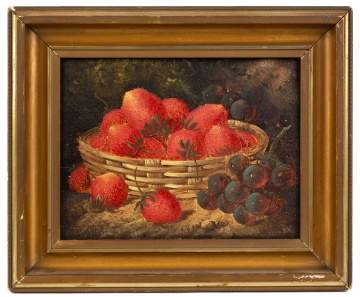 Attr. to Robert Hall, Still Life of Strawberries and Grapes