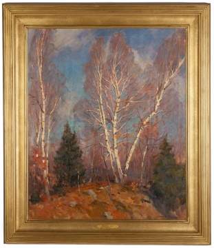Emile Gruppe (American, 1896-1978) "Birches"