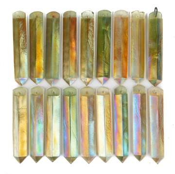 Set of 18 Tiffany Favrile Prisms