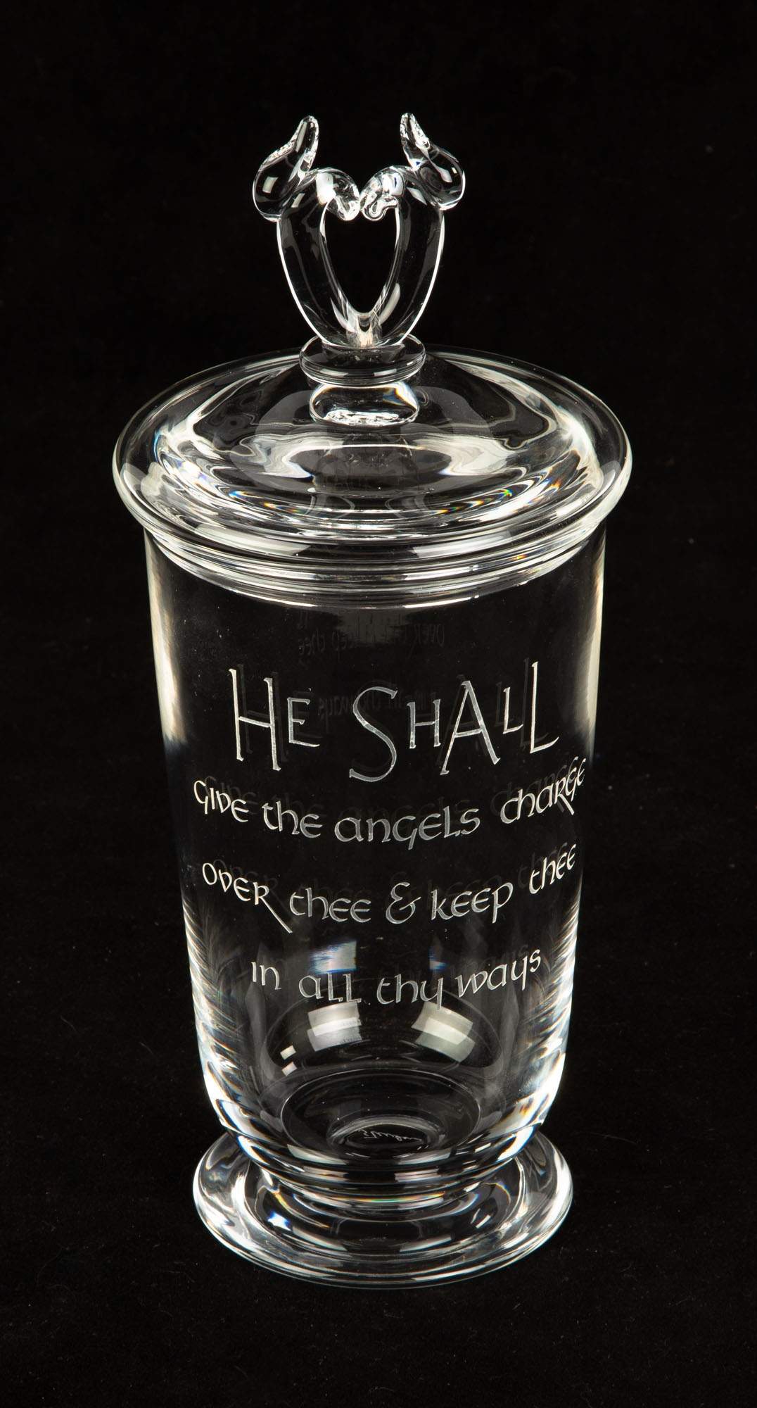 Steuben Covered Urn with Old Testament Verse Cottone Auctions