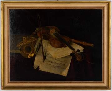 Wilson Marlatt (American 1837-1911) "Musical Interlude"