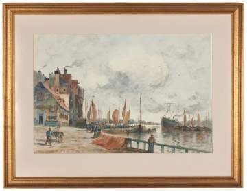 Fernando A. Carter (American 1855-1931) Untitled Harbor Scene