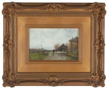 Charles Paul Gruppe (American, 1860-1940) "Coming From Pasture"