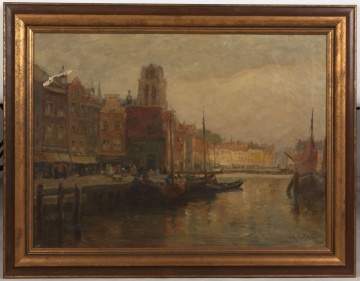 Fernando A. Carter (American 1855-1931) Canal Scene