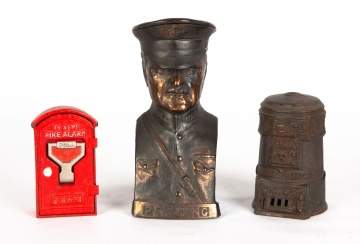 Group of Three Cast Iron Still Banks