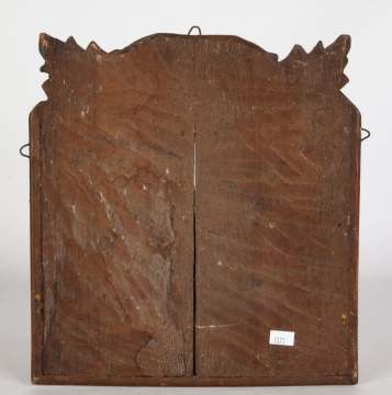 Early English Carved Oak Spoon Rack