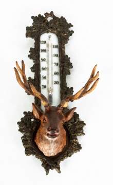 Cast Iron Stag Thermometer