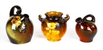Group of Weller Louwelsa & Rockwood Vases