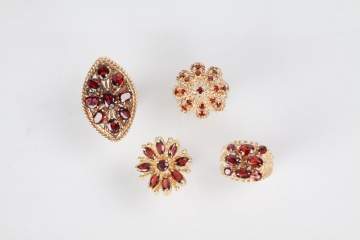 Group of Four Gold Rings