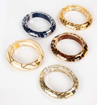 Five Cristina Sabatini Bangle Bracelets