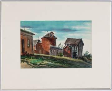 John C. Menihan (American, 1908-1992) Barn Scene