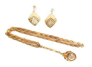 Group of Gold and Diamond Jewelry