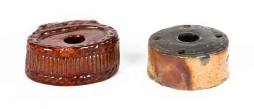 Redware and Stoneware Inkwells