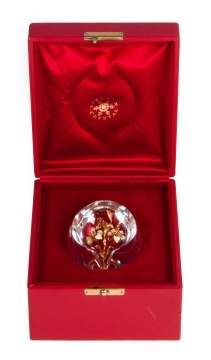 Steuben 18K Gold & Crystal  "Lilies" Designed by  Donald Pollard