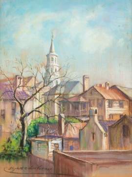 Elizabeth O'Neill Verner (American, 1883-1979) Pastel on Silk