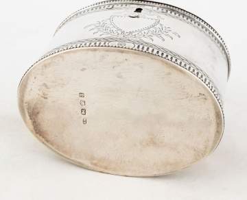 Richard Morton (1779-1780) Silver Tea Caddy