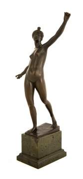 Bronze Greek Figure on Marble Base