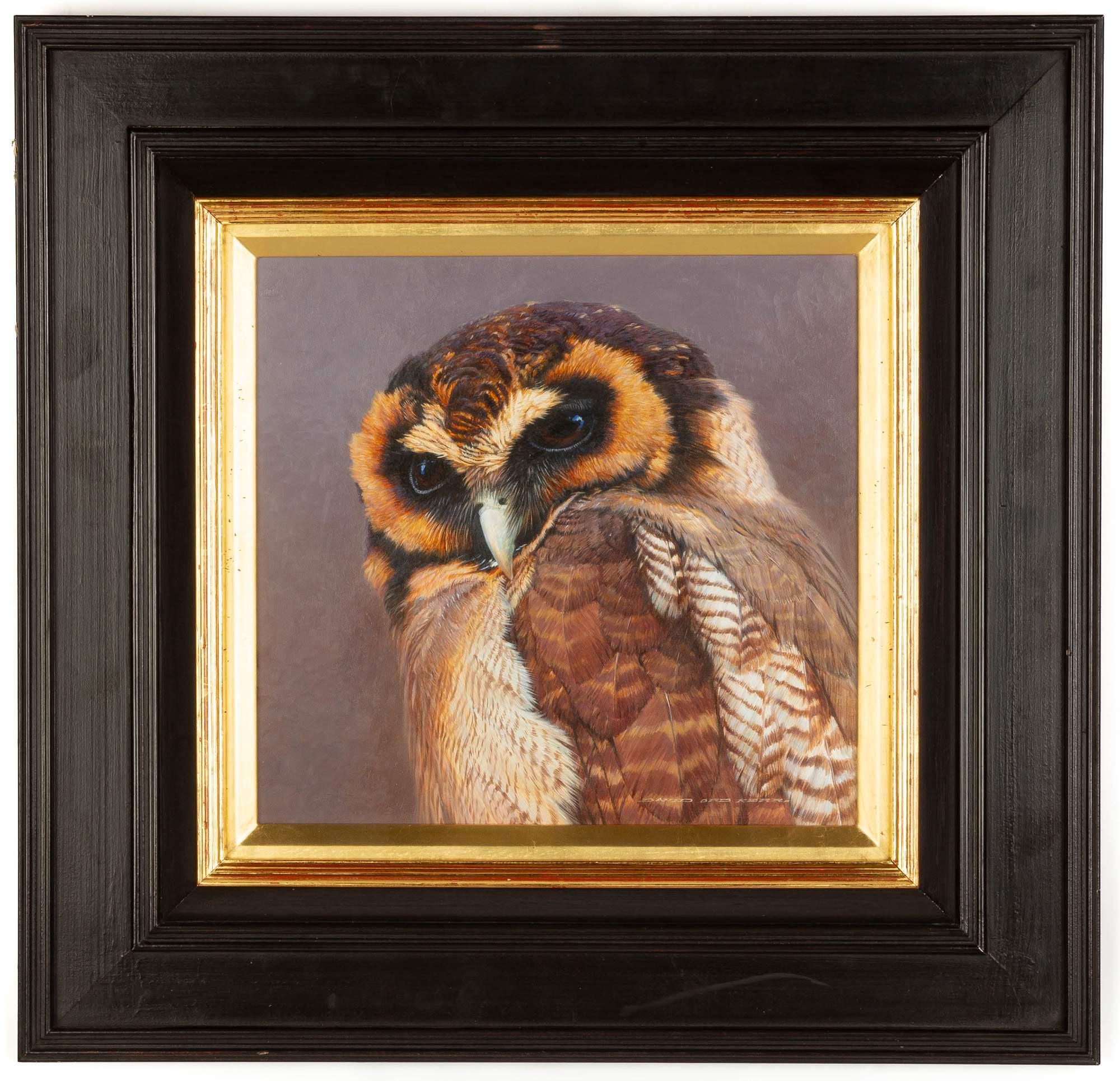 David Ord Kerr (British, born 1952) "Brown Wood Owl" | Cottone Auctions