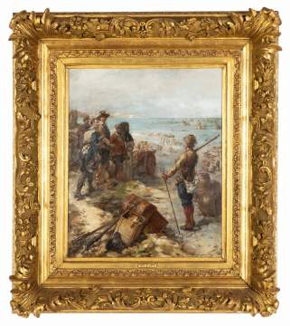 Leon Du Paty (French, 19th Century) "The Landing"