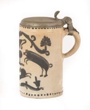 18th Century Salt Glazed Tankard