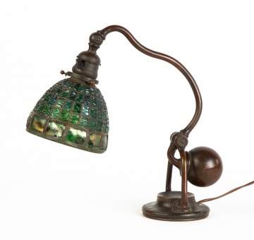 Tiffany Studios, NY Turtleback Counter Balance  Desk Lamp