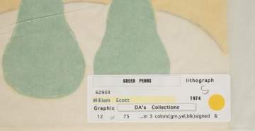 William Scott (Irish, 1913-1989) Green Pears