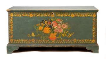New York State Paint Decorated Blanket Chest
