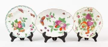 Three English Hand Painted Porcelain Dishes