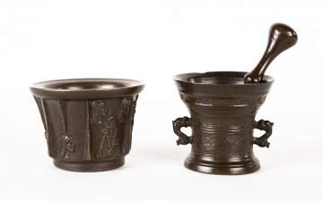 Early Italian Mortar & Pestals