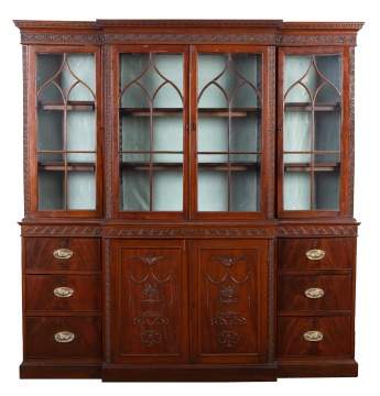 18th Century English Mahogany Breakfront