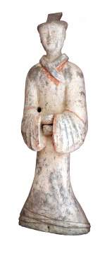 Tang Grey Pottery Figure of a Guardian