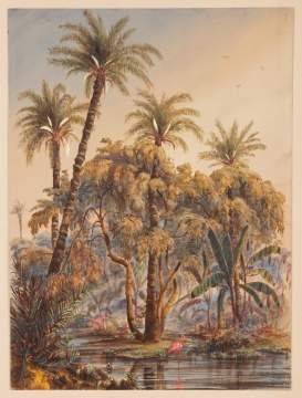 Adalbert de Beaumont (French, 1809-1869) Nilotic Landscape