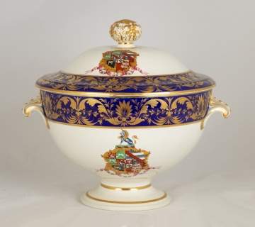 Derby Armorial Part Dinner Service, Circa 1821