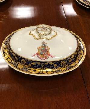 Derby Armorial Part Dinner Service, Circa 1821