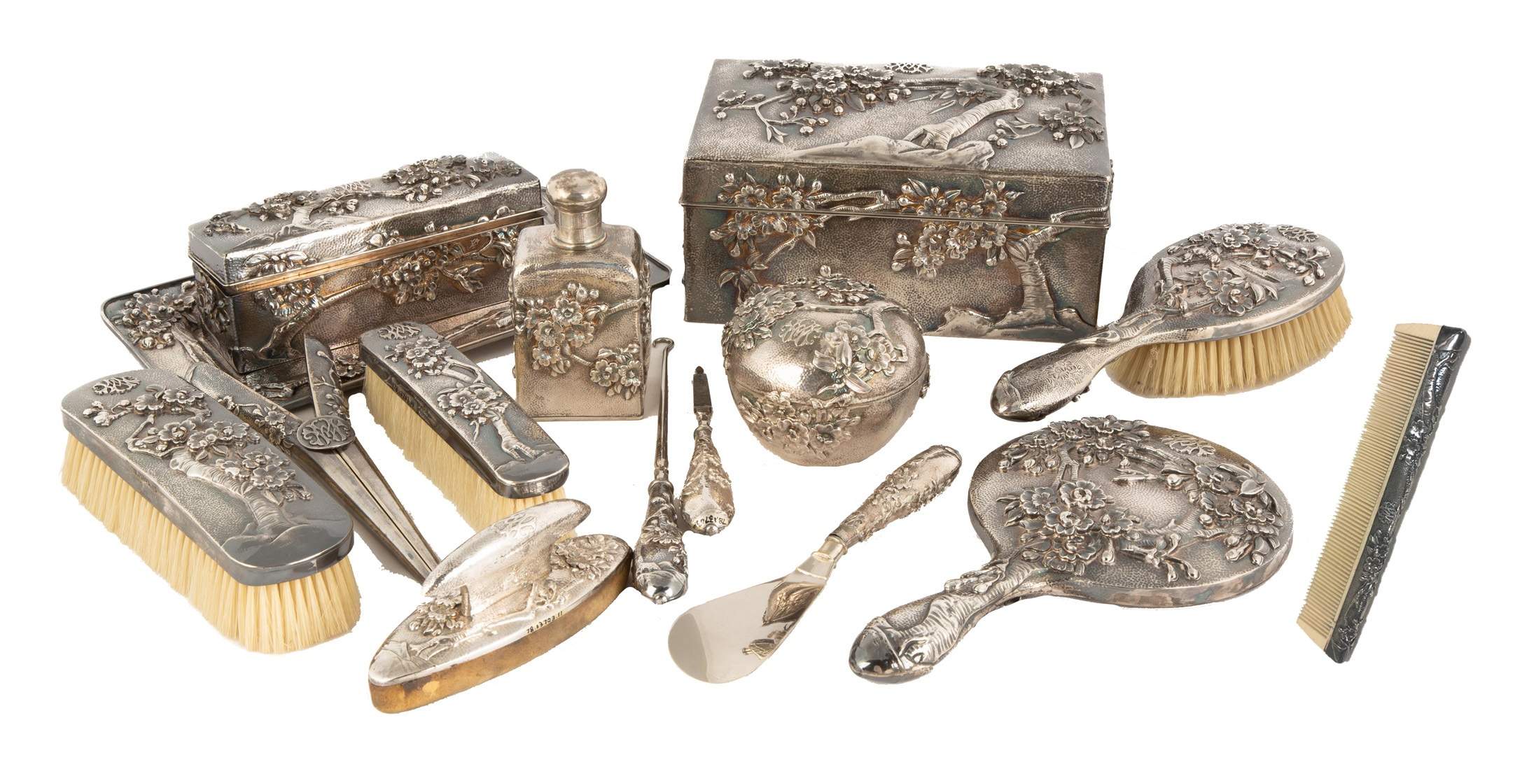 antique sterling silver dresser set Antique Sterling Dresser Set With Extras! Elaine Inscribed