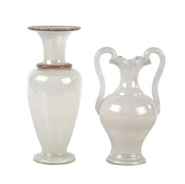 Two Fine French Blown Glass Vases