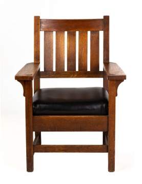 Gustav Stickley (American, 1858 - 1942) Slat Back Armchair